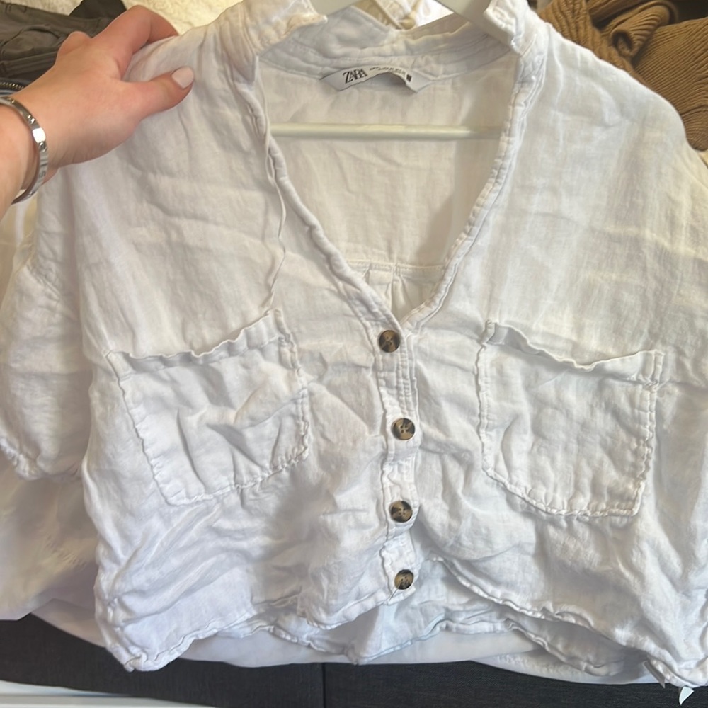 Zara womens linen top